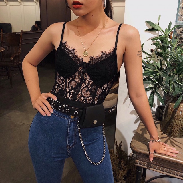 Bodysuit ren sexy không gọng có nút bấm dưới đáy ( CÓ SẴN ) | BigBuy360 - bigbuy360.vn