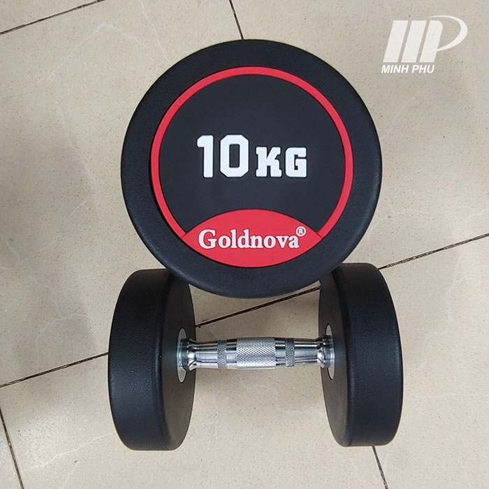 Tạ tay cao cấp Goldnova 10kg ⚡ Dụng cụ tập GYM chuyên nghiệp ⚡ Tạ bọc cao su loại 10kg 1 chiếc