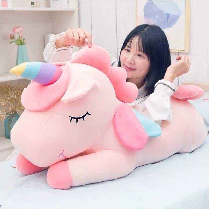 [Freeship 50k] Gấu Bông Ngựa Kỳ Lân 60cm, Ngựa Pony Thú Nhồi Bông Ngựa Pony Siêu Mềm mịn