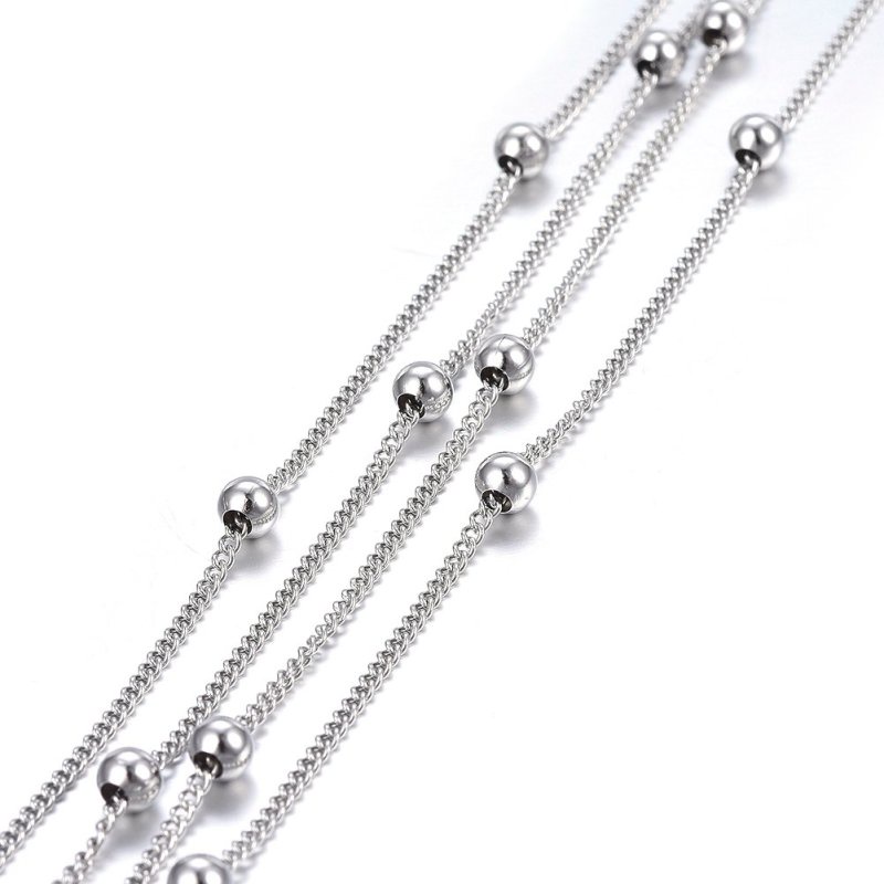 Dây Xích Xoắn Bằng Thép Không Gỉ 304 1-10m Nhiều Màu Sắc Dùng Làm Trang Sức Thủ Công