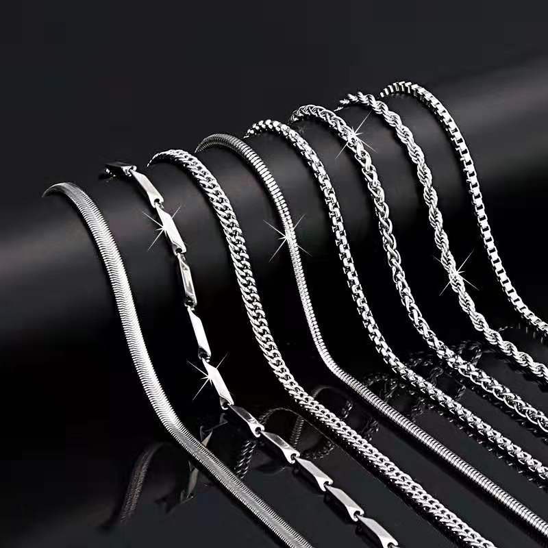 Vòng cổ inox kiểu dây xích độc đáo cá tính dành cho nam
