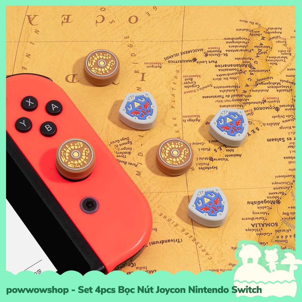 [Sẵn VN - Hỏa Tốc] Set 4Pcs Bọc Nút Cần Xoay Analog Cho Máy Game Cầm Tay Nintendo Switch / Switch Lite Zelda Style