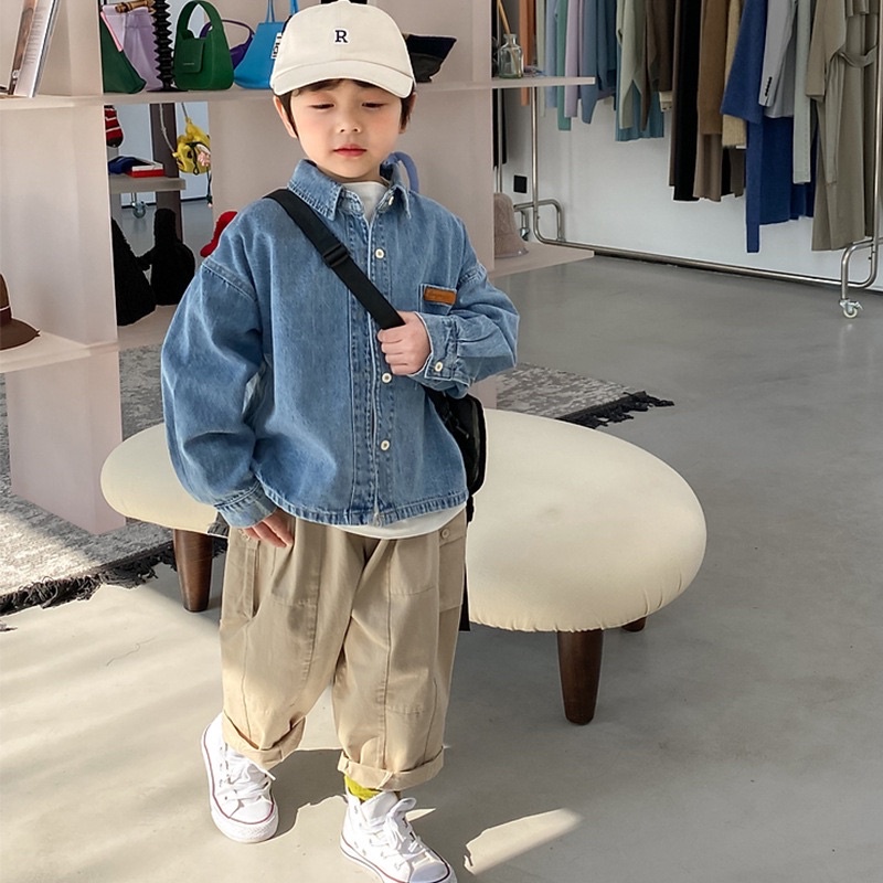 Áo sơ mi Jean cao cấp bé trai-MS170