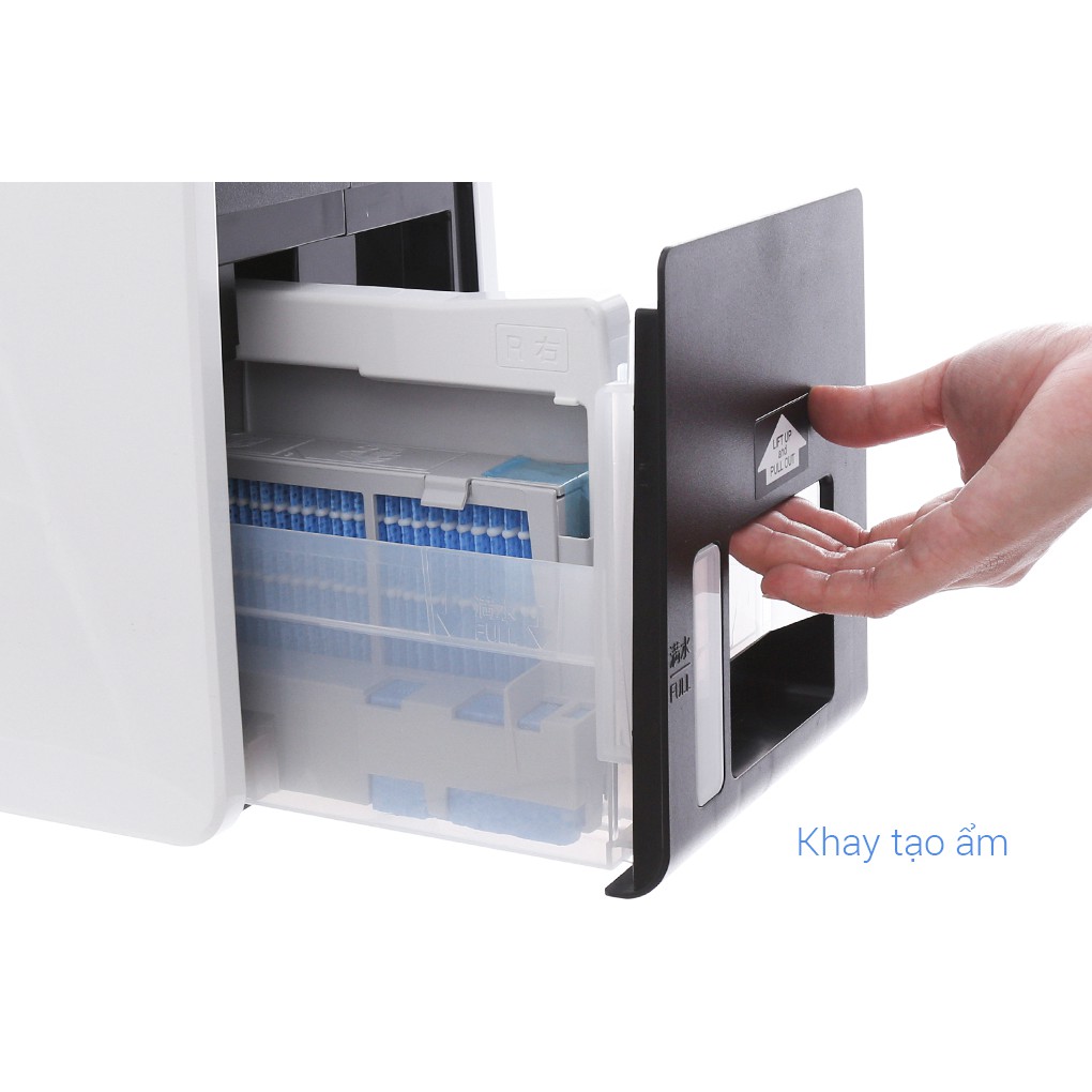 Máy lọc không khí và tạo ẩm Sharp KC-F30EV-W (21m², có đèn báo chất lượng khí, có inverter, hệ thống tạo ẩm tự động)