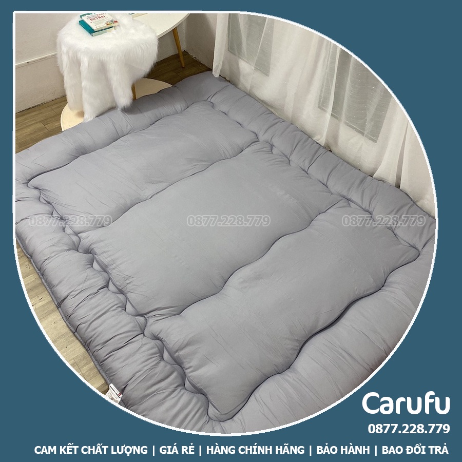 Nệm gấp 1m6x2m Dày 10cm Xanh và 7cm Xám | Hàng xuất Nhật | CARUFU
