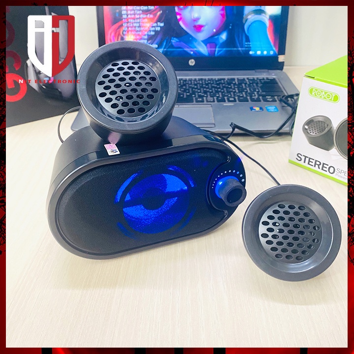 Loa máy tính pc để bàn có dây 2.1 Multimedia RS170 có đèn led loa vi tính gaming