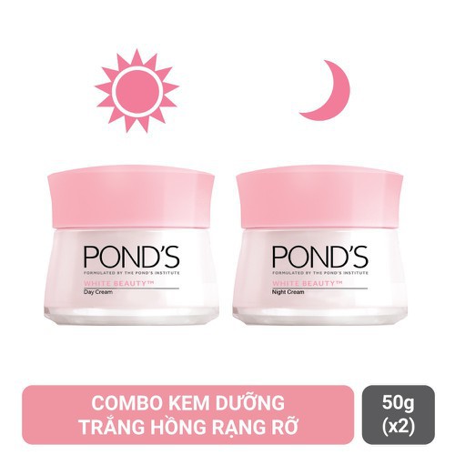 Pond's White Beauty trắng hồng rạng rỡ (ngày 50g +đêm 50g)