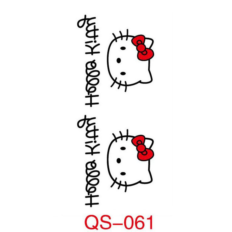 #cz English Cat Pentagram Diamond Harajuku Personality Cute Tattoo Sticker Qs-061