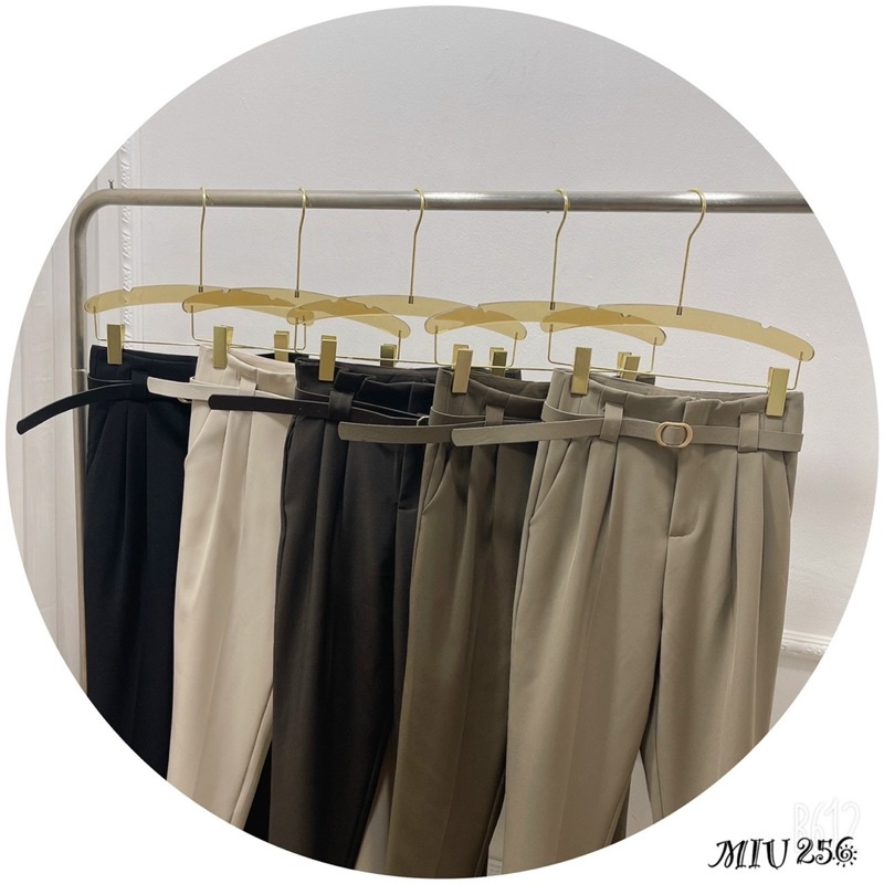 Quần baggy vải kèm đai mã 256 hàng QC