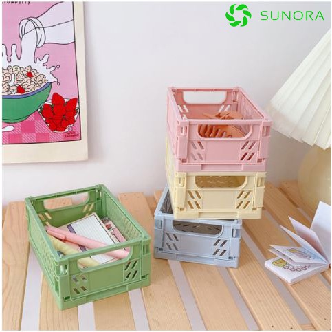 Giỏ Nhựa Đựng Đồ Mỹ Phẩm Phụ Kiện Đa Năng Gấp Gọn Sunora