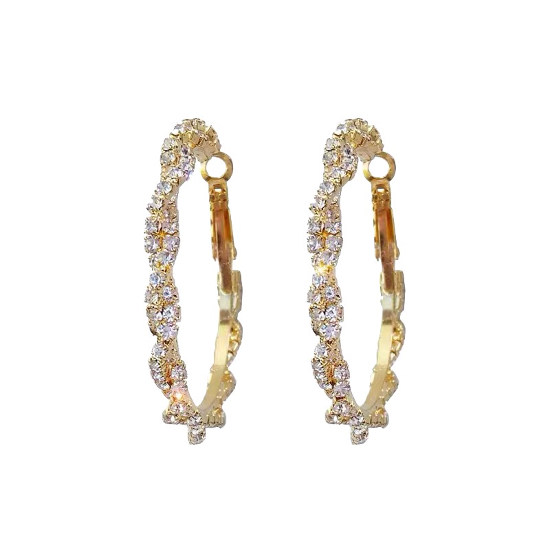 Bông Tai Mạ Bạc 925 Đính Đá Zircon Phong Cách Hàn Quốc Thời Trang Cho Nữ