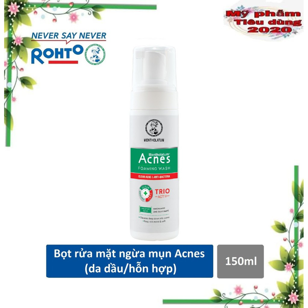 Dung dịch tạo bọt ngăn ngừa mụn Acnes Foaming Wash 150ml