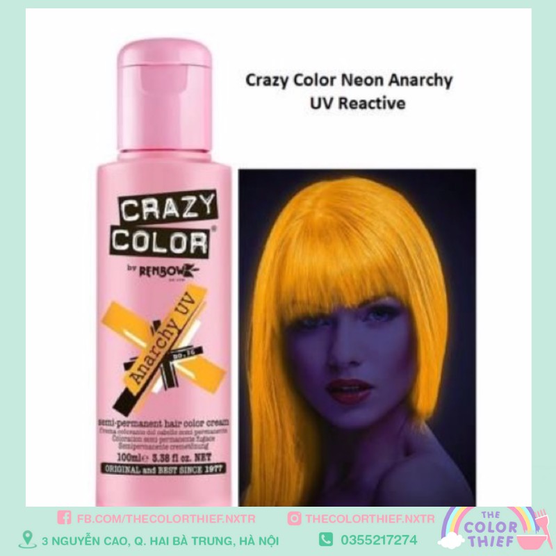 [Part 3] Thuốc nhuộm phản quang tia UV - Crazy Color Neon UV Semi-permanent Hairdye