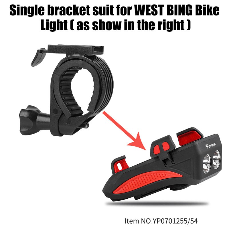 Giá đỡ đèn xe đạp WEST BIKING tùy chọn kiểu dáng 4 trong 1 chất lượng cao
