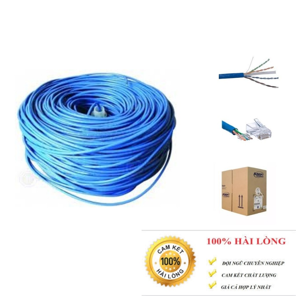 Cuộn Cáp Mạng⚡️Dây Cáp Mạng Ampp Cat6⚡️Cuộn Dài 305m Lõi Hợp Kim - Giá Tốt, Chất Lượng Cao⚡️C.Brand