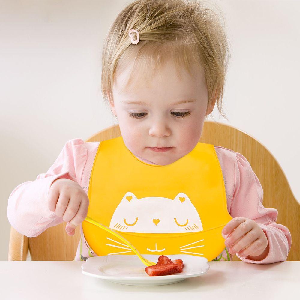 EUTUS Yếm Ăn Chống Thấm Nước Họa Tiết Dễ Thương Cho Bé