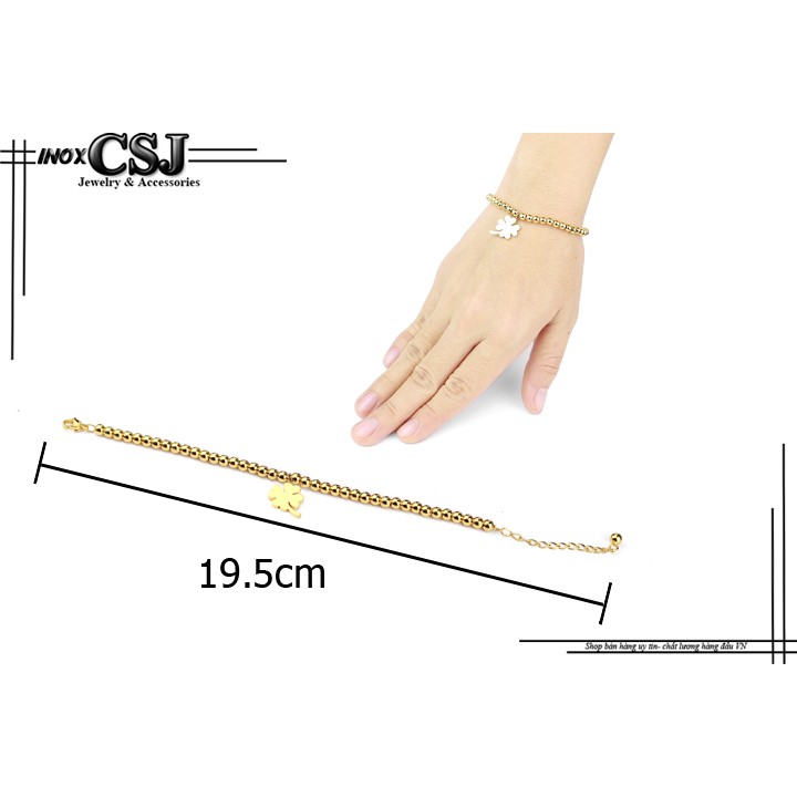 Lắc tay cỏ 4 lá xinh xắng