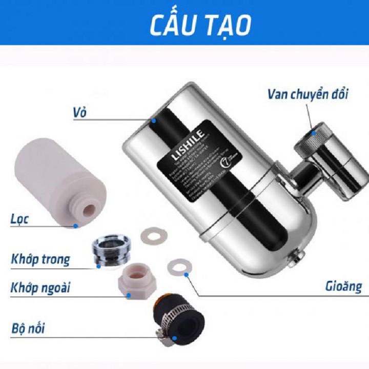 Máy Lọc Nước, Bộ Lọc Nước Tại Vòi 7 Lớp Lọc Lishile Cao cấp  Đầu Lọc Nước Siêu Sạch Lishile Chính Hãng Dễ Lắp