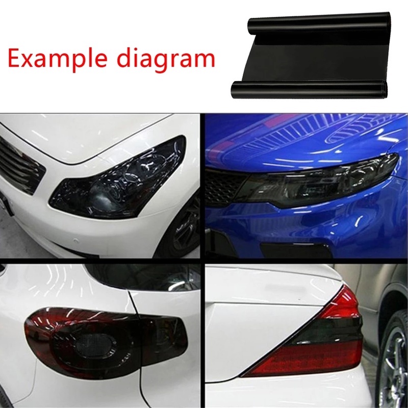 Phim Dán Đèn Pha Xe Hơi Màu Đen Chống Nước Chống Khói Kích Thước 30x100Cm DIY