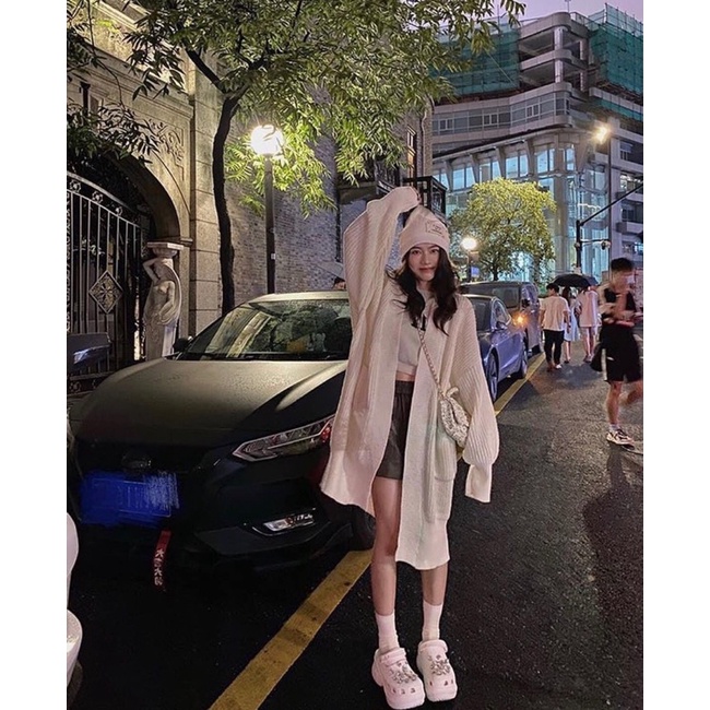 Sale cardigal dáng dài 3 màu nâu be đen chất đẹp