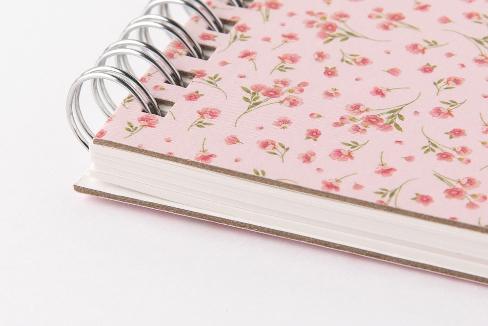 Sổ Lò Xo Ghi Chú Kẻ  ARTBOX Hàn Quốc Họa Tiết Hoa Mùa Xuân Màu Hồng Xinh Xắn