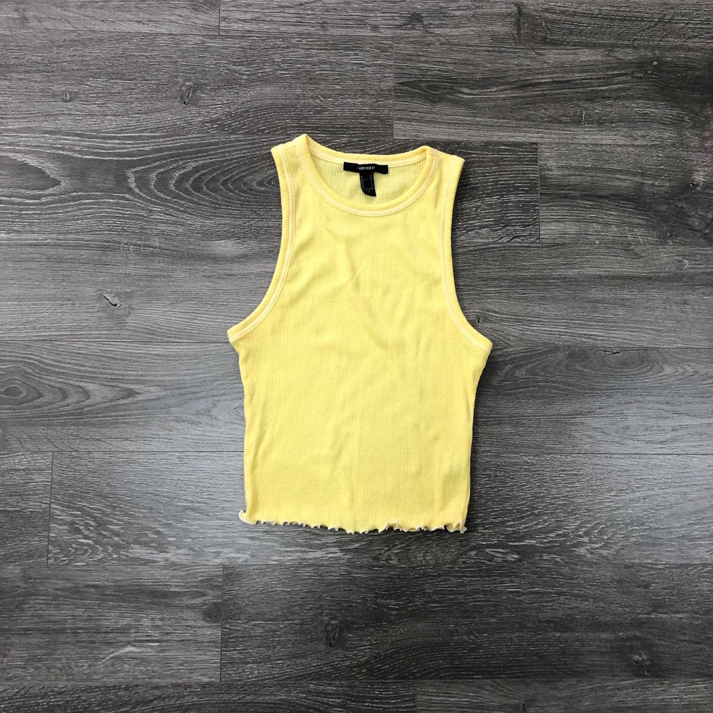 Áo F21 balo viền cổ lai gợn sóng 3 màu KAMI