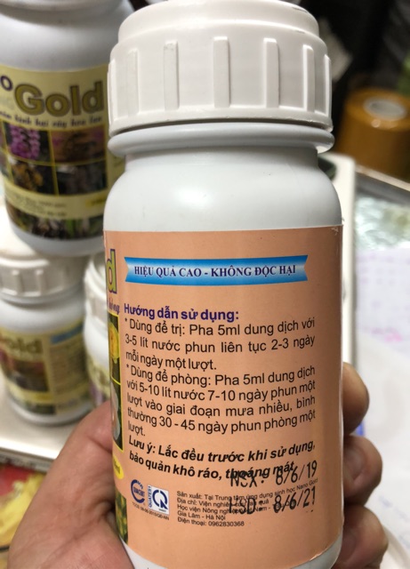 Nano Gold - Bạc Đồng chai 250 ml / Chế phẩm đặc trị nấm bệnh cho Hoa Hồng / Hoa Phong Lan ☘️