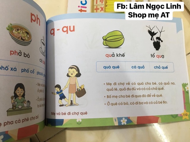 Tập đánh vần tiếng việt phiên bản mới nhất gồm 2 phần - có thêm hình ảnh minh hoạ