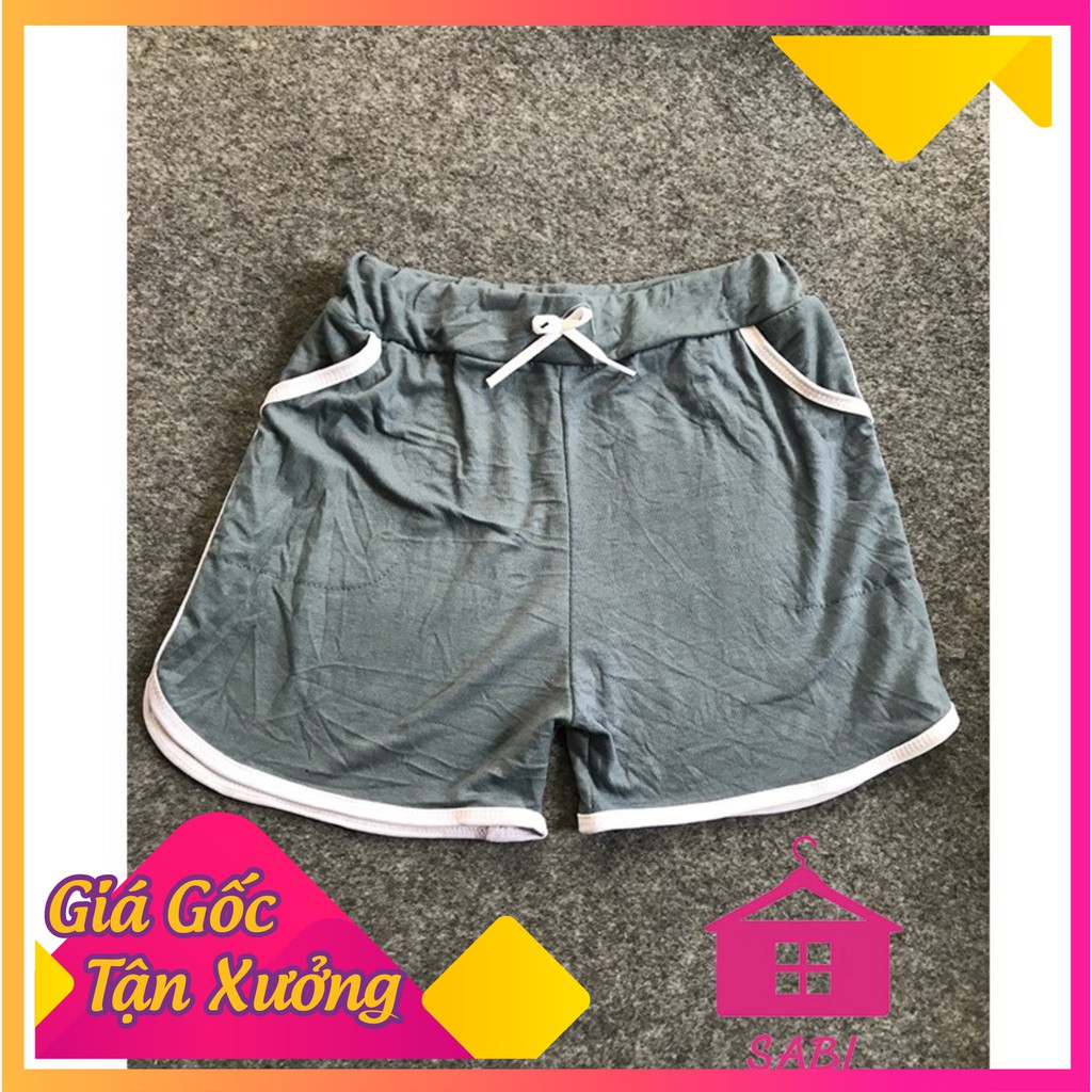 [VIDEO THẬT] Quần đùi nữ thun thể thao tập gym mặc nhà  chất dày dặn - Quần sooc nữ SABI SHOP | BigBuy360 - bigbuy360.vn