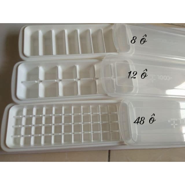 Khay đá Inomata Nhật Bản loại 8 viên, 12 viên, 48 viên (có nắp)