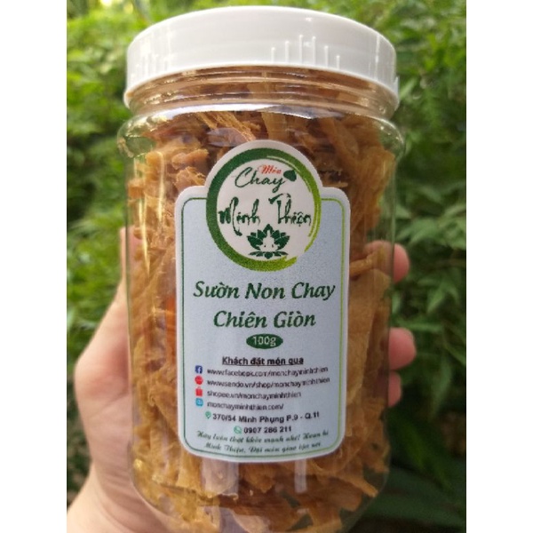 Sườn non chay chiên giòn nhà làm - 1 Hộp 100g ăn là ghiền