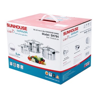 Bộ nồi inox 5 đáy SH784