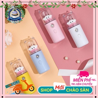 Quạt phun sương mini cầm tay - Máy phun sương tạo ẩm không khí hình bò sữa cute