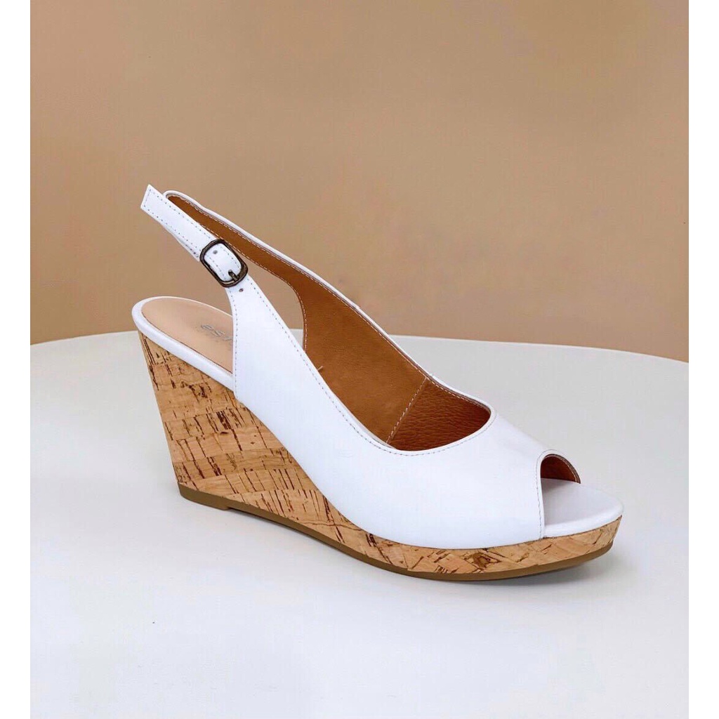 Sandal Đế Xuồng Da Thật 7cm