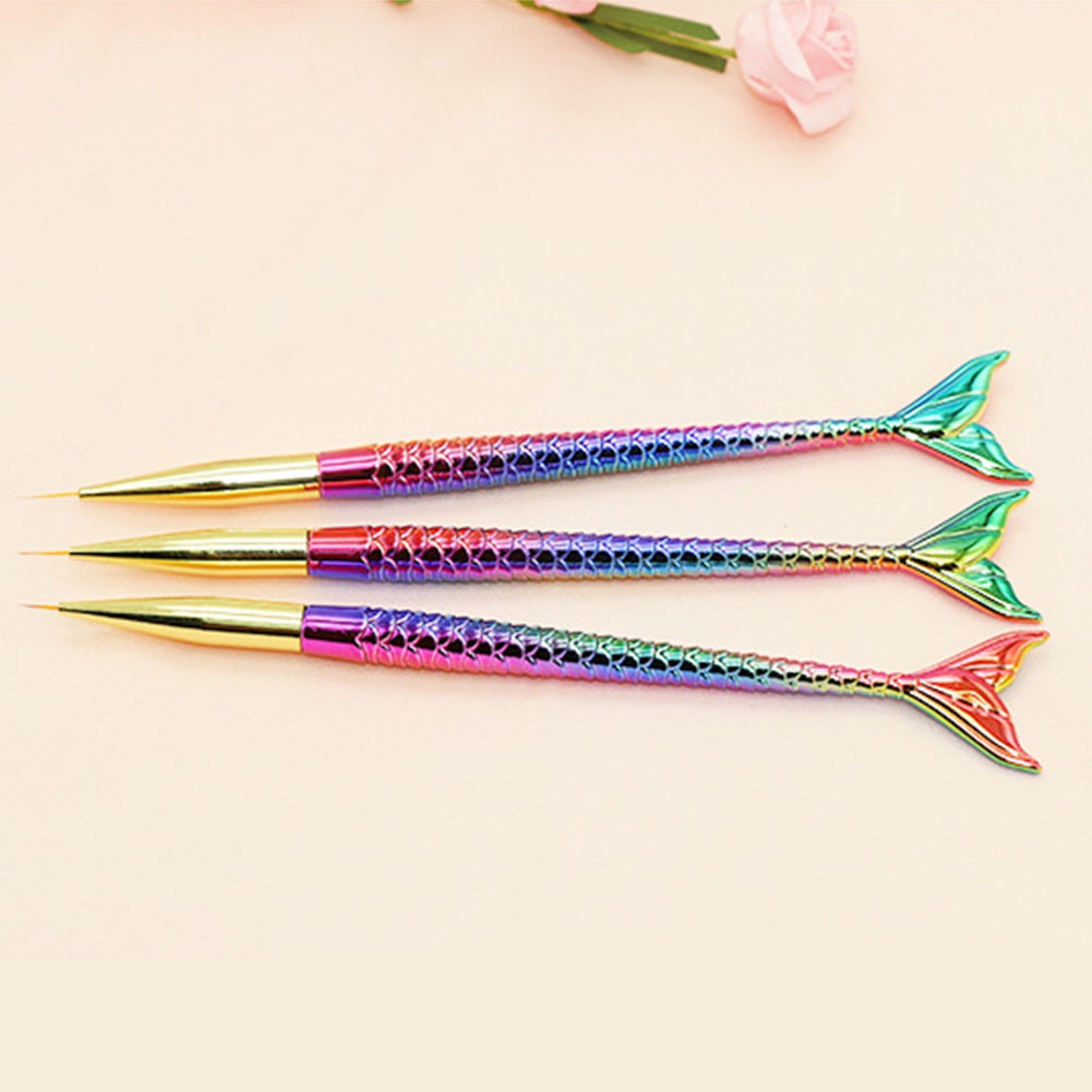 Set 3 Cọ Vẽ Móng Nghệ Thuật Màu Sắc Gradient