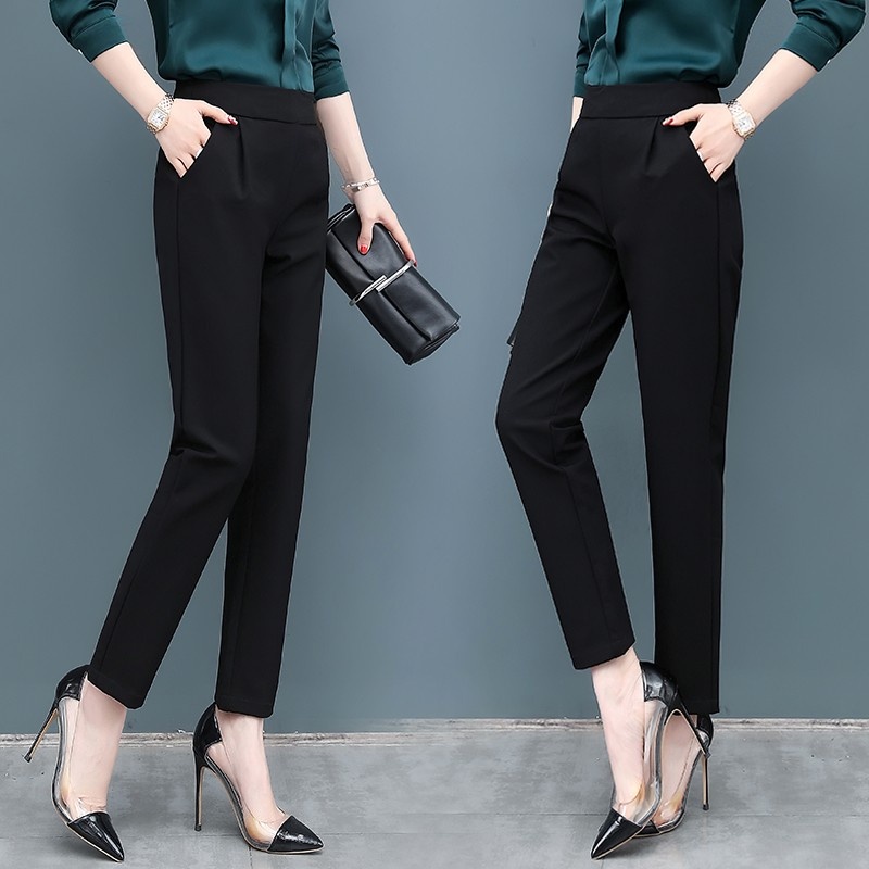 Quần baggy nữ cạp chun co giãn