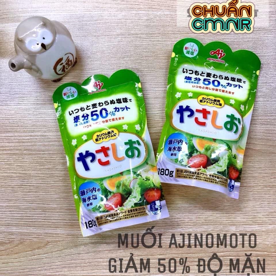 Muối nhạt Ajinomoto giảm 50% độ mặn 180g (Nhật Bản)