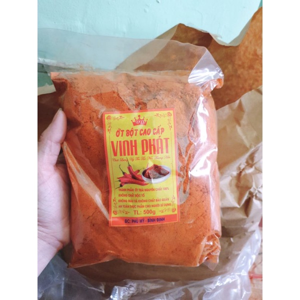 ỚT BỘT cay nguyên chất / lên màu hạt điều đẹp khi tẩm ướp