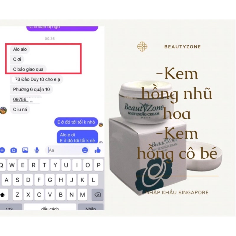 Kem hồng nhũ hoa Singapore Beautyzone
