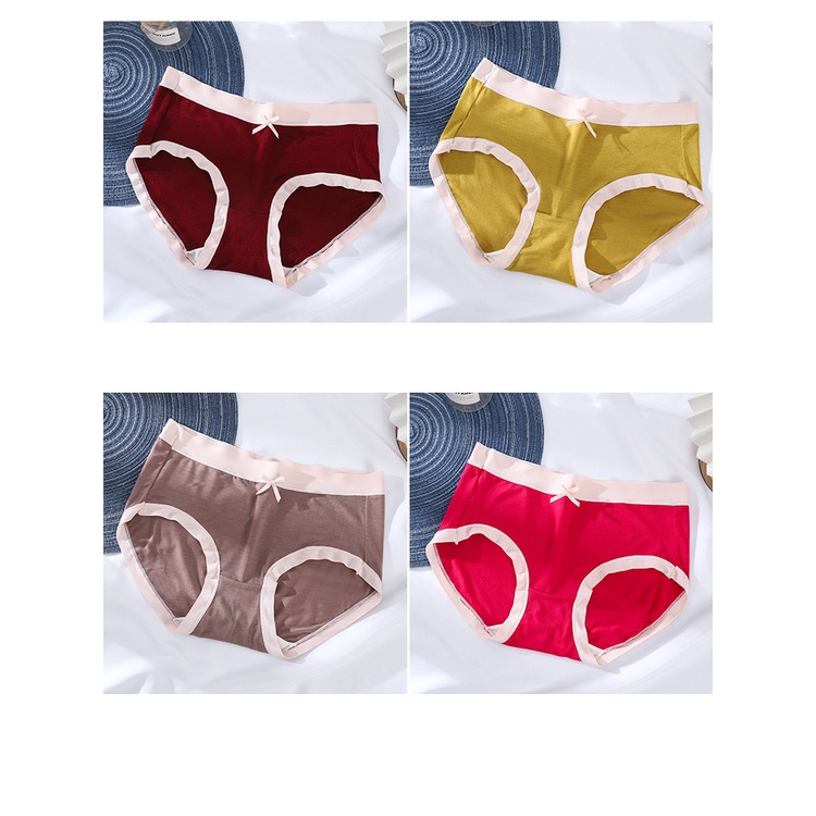 Quần Lót Nữ Cotton Viền Đúc Su Mát Lạnh, Đơn Giản Trẻ Trung, Mềm Mại - Subo Shop