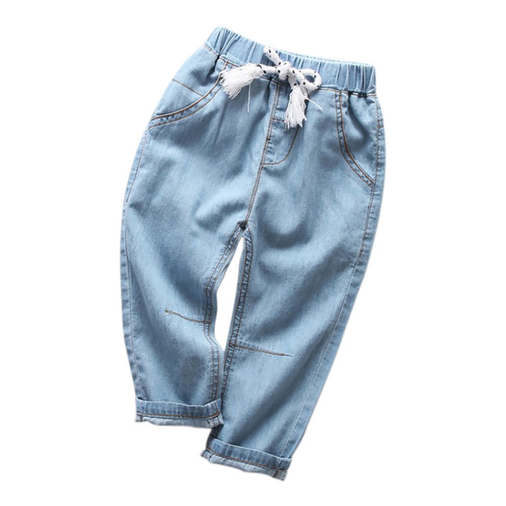 Quần jeans dài lưng thun thời trang cho bé