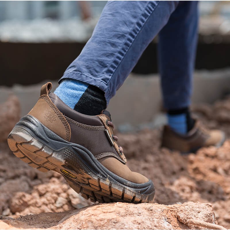 Giày bảo hộ lao động nam Jogger Thinksafe, da ngựa thoáng khí cao cấp, chống trượt, chống nước, giày chống đinh - Sahara