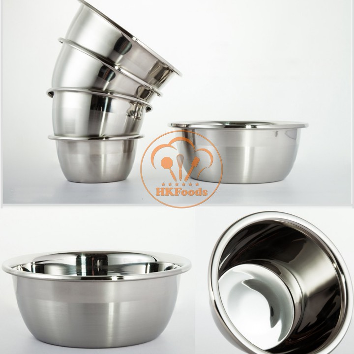 Âu Trộn/Tô Trộn/Thố Trộn Bột Inox Sâu Lòng 20-22-24-26-28