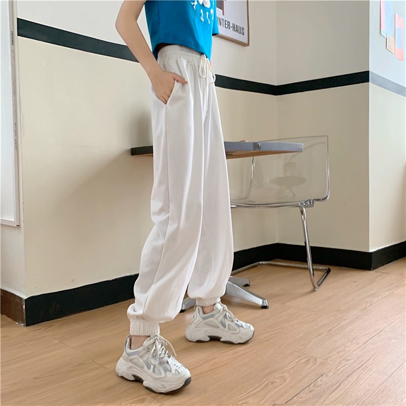 Quần Jogger Nữ Lưng Cao Ống Rộng Thời Trang