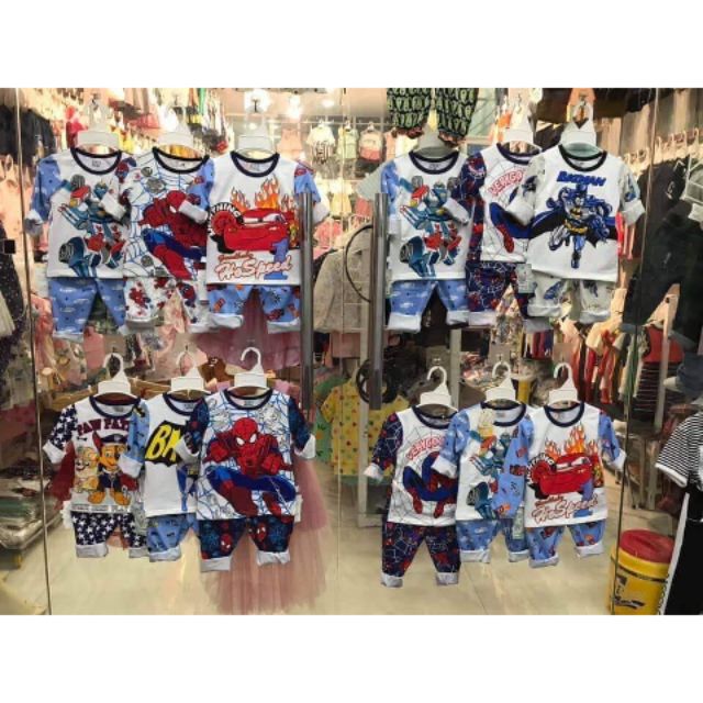 Côm bô 4 bộ Xuất hàn thu dài tay bé trai