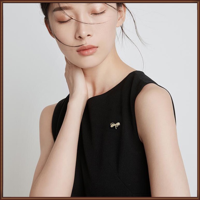 Ghim Cài Áo Hình Nơ Đính Đá Bằng Hợp Kim Thời Trang Cho Nữ
