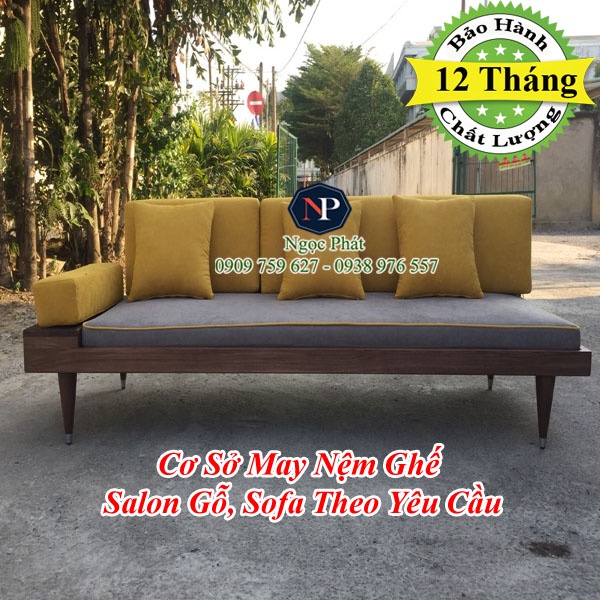 Đệm Ngồi Ghế Salon Gỗ, Sofa AURON 50x50x10cm - Nhận May Nệm Theo Yêu Cầu NGỌC PHÁT.