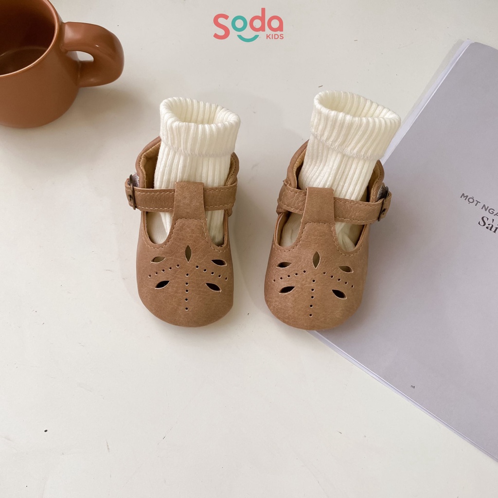 Giày cho bé SODA KIDS chất liệu da mềm, màu sắc đơn giản phong cách Hàn Quốc