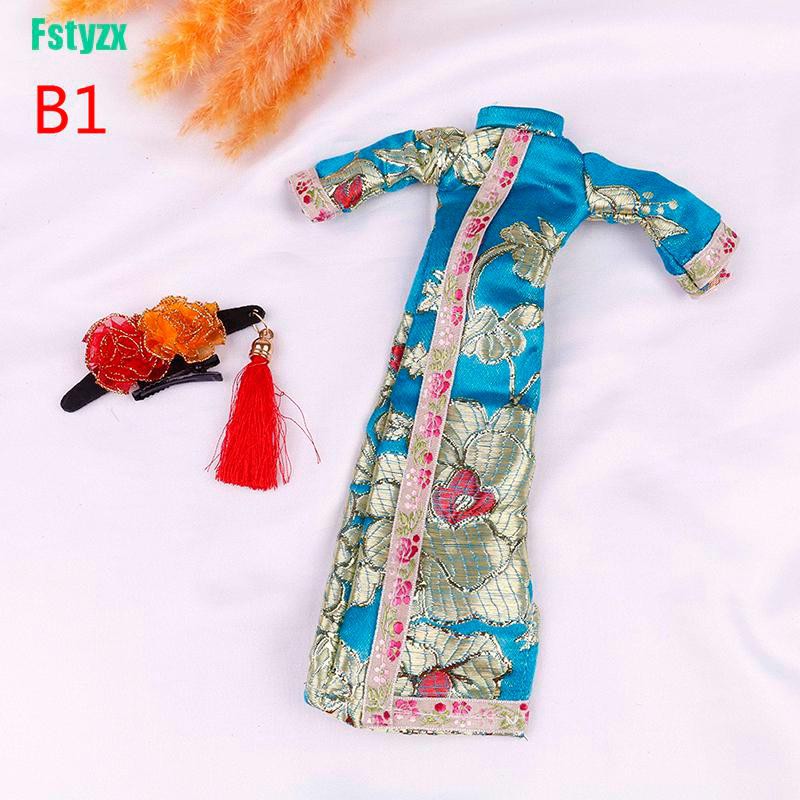 fstyzx Doll handmade unique dress clothes for chinese traditional dress cheongsam