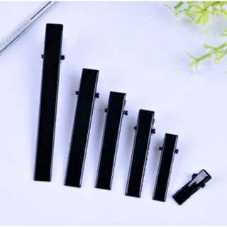 10 kẹp sườn mỏ vịt màu đen làm phụ kiện handmade
